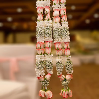 "Garlands with Roses, Chrysanthemum along with Fillers (2 Garlands) - Click here to View more details about this Product